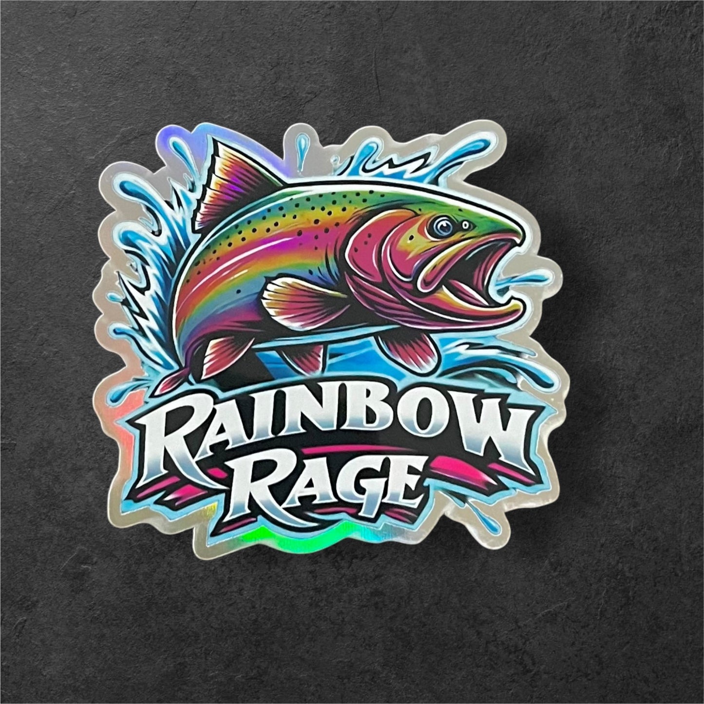 Rainbow Rage Rainbow Trout Sticker