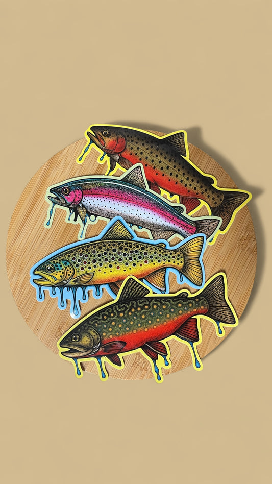Drip Fishing Stickers