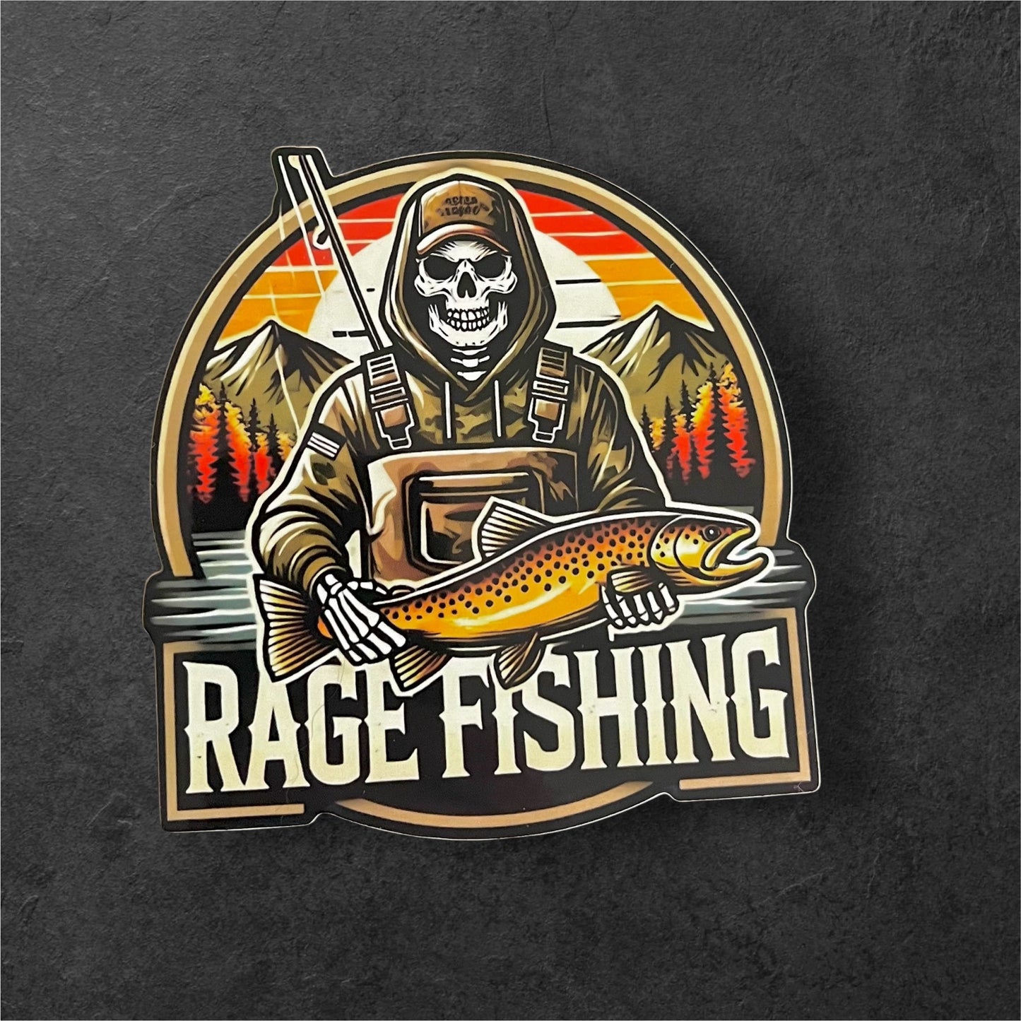 Rage Fishing 3.5”x3.6” Vinyl Glossy