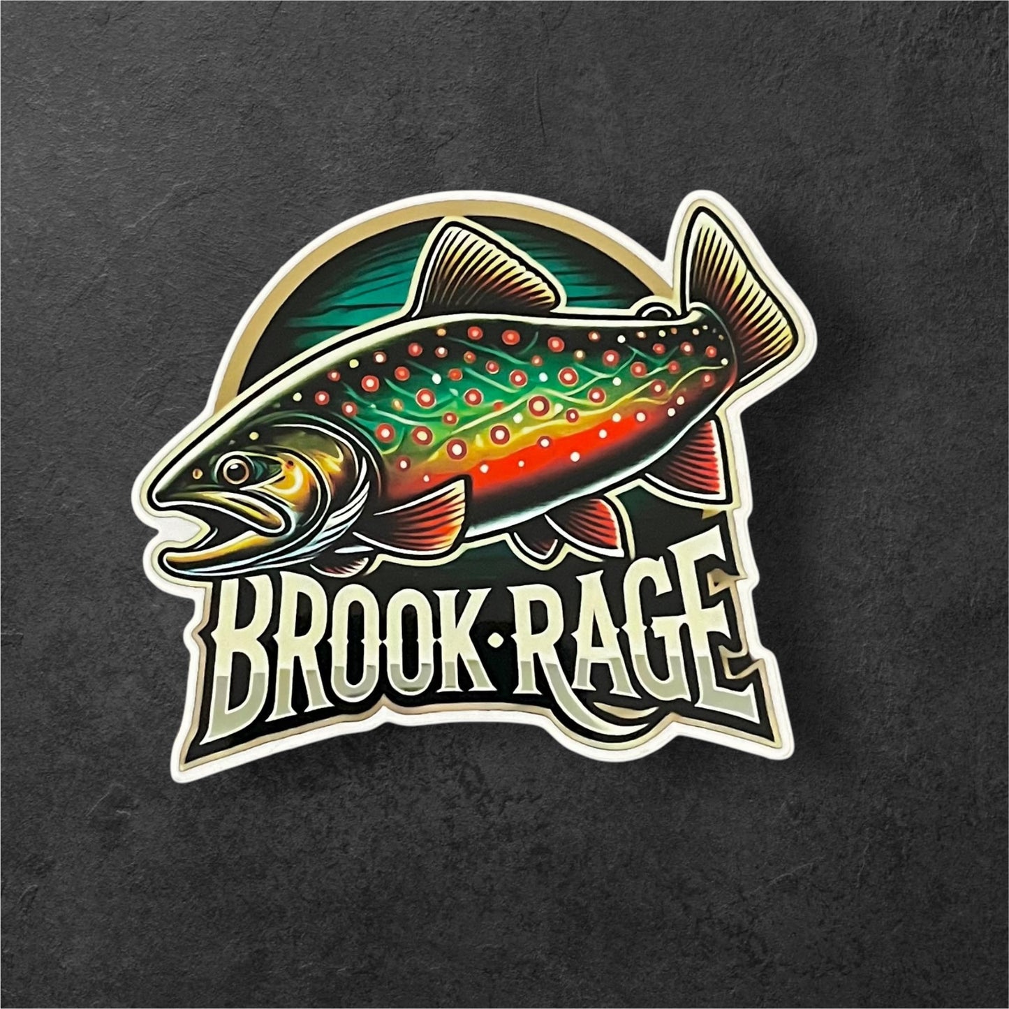 4 pack Brown/Cutthroat/Rainbow/Brook Rage stickers