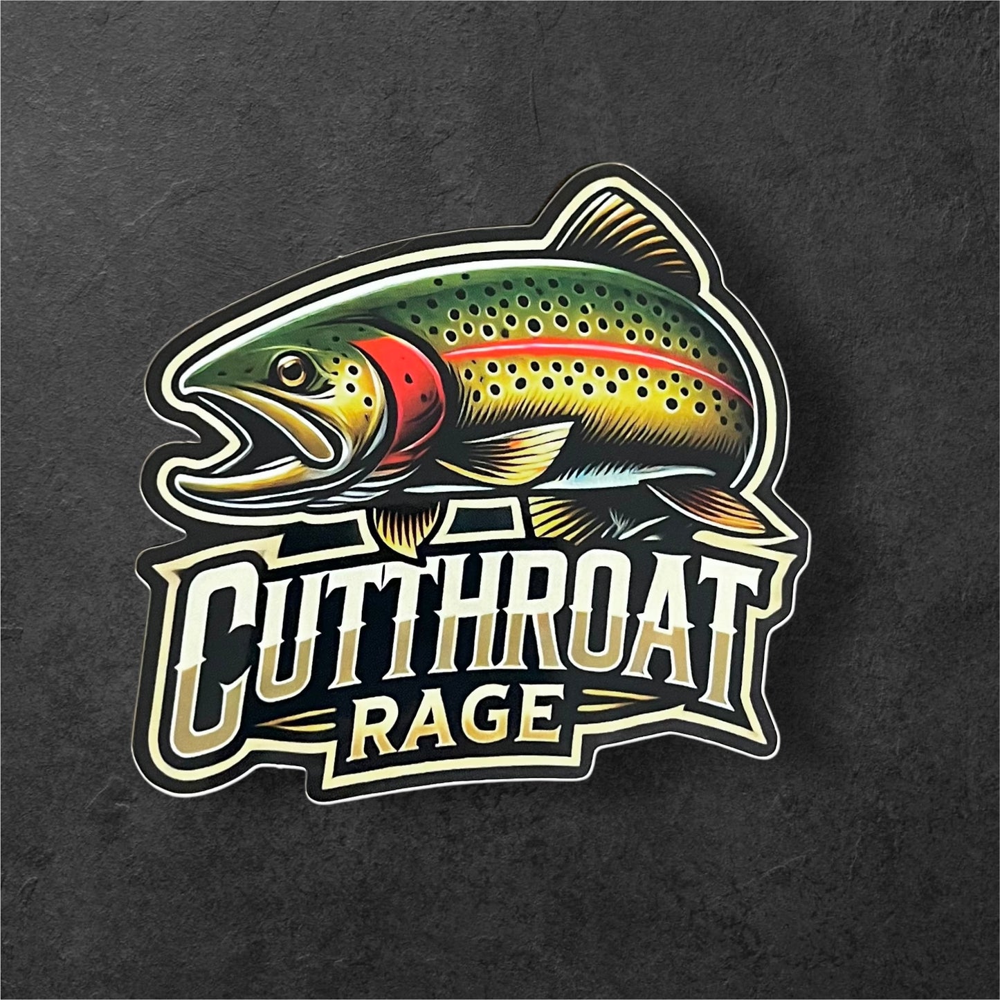 4 pack Brown/Cutthroat/Rainbow/Brook Rage stickers